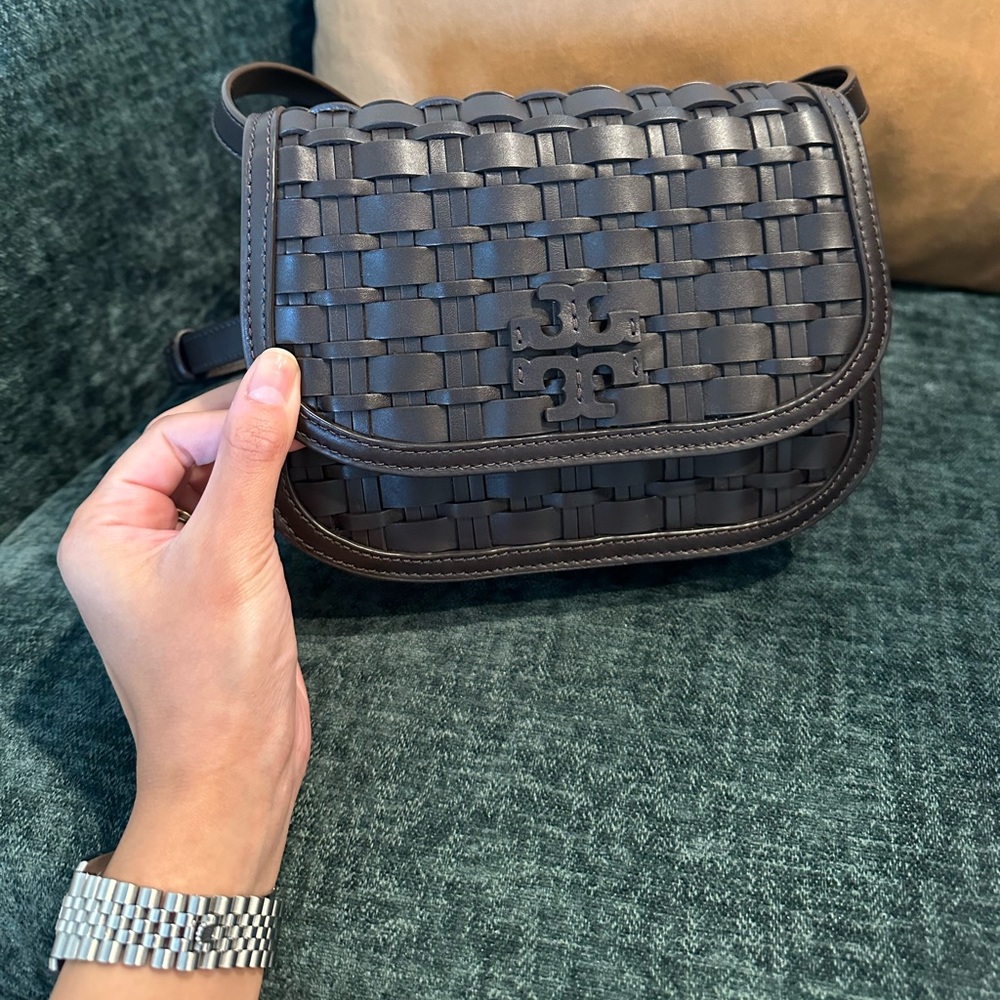 Britten Woven Small Saddle Bag Tory Burch Used Twice With Tags